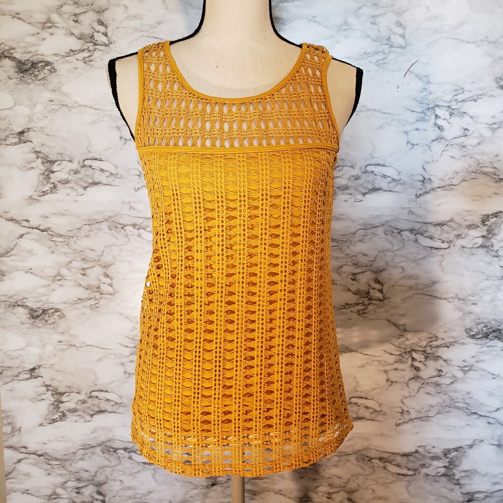 Yellow knit top